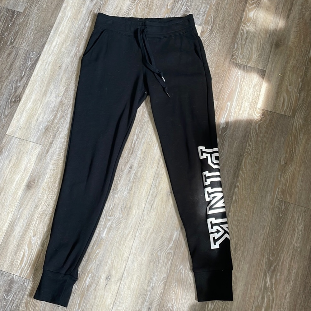 Black joggers from pink